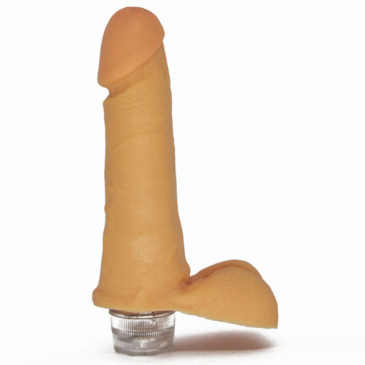 Prótese Sensual com Escroto e Vibro Multivelocidade 18 cm x 4 cm