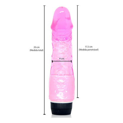 Prótese Peniana Realística com Vibro e Glande Saliente 19 x 4 cm