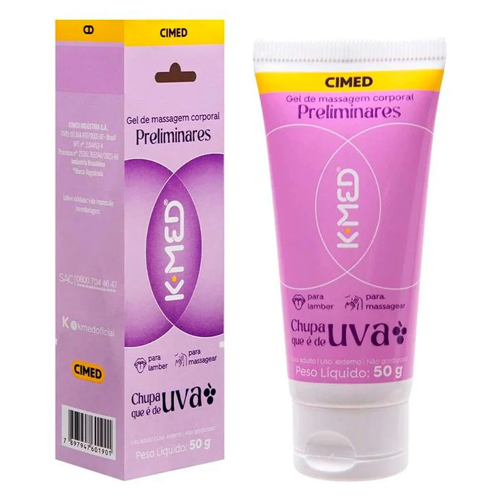 Gel de Massagem Beijável Preliminares - Chupa que é de Uva 50g