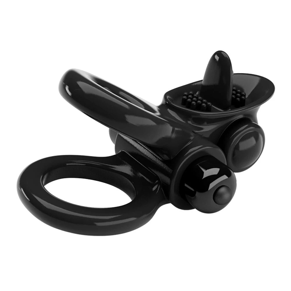 Anel Peniano Duplo com Vibrador Passionate Ring Pretty Love