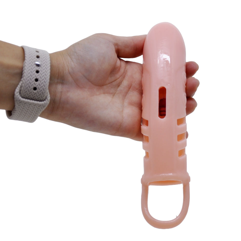 Capa Peniana Extensora em Silicone com Anel e Vibrador - Sloane - Pretty Love