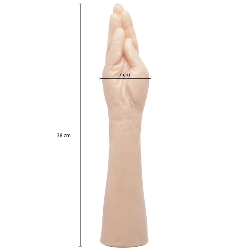 Prótese Realística Mão Antebraço para Fisting em Silicone 38 cm x 7 cm