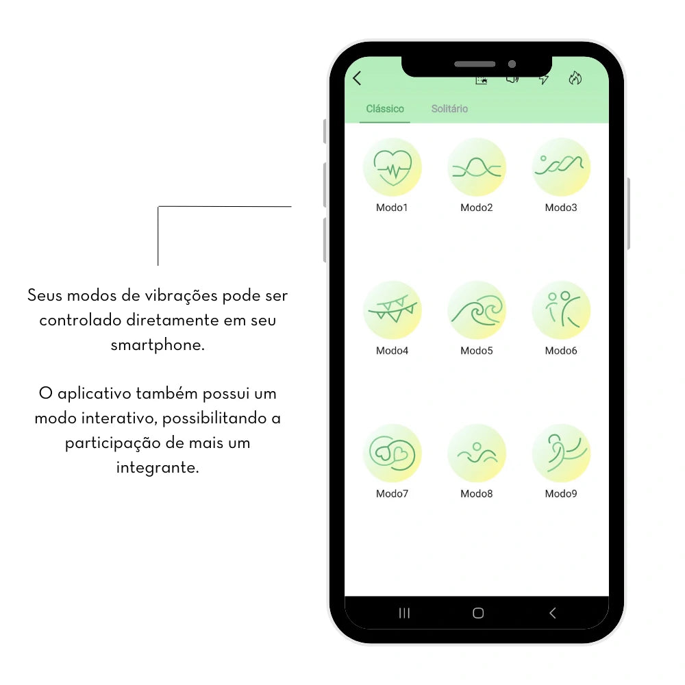 Vibrador em Formato de Glande por Aplicativo