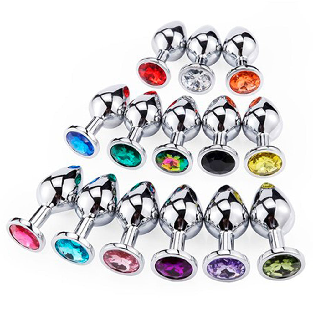Plug Anal Prata Jóia em Aço Inoxidável Cores Variadas