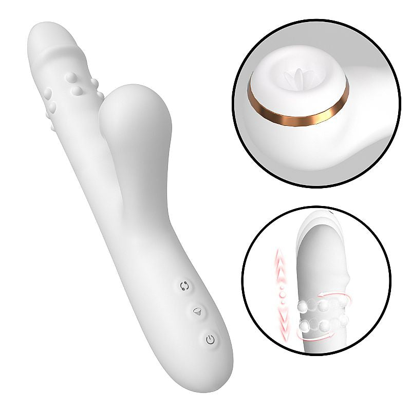 Vibrador de Ponto G e Clitóris com Vai e Vem de Esferas - SI