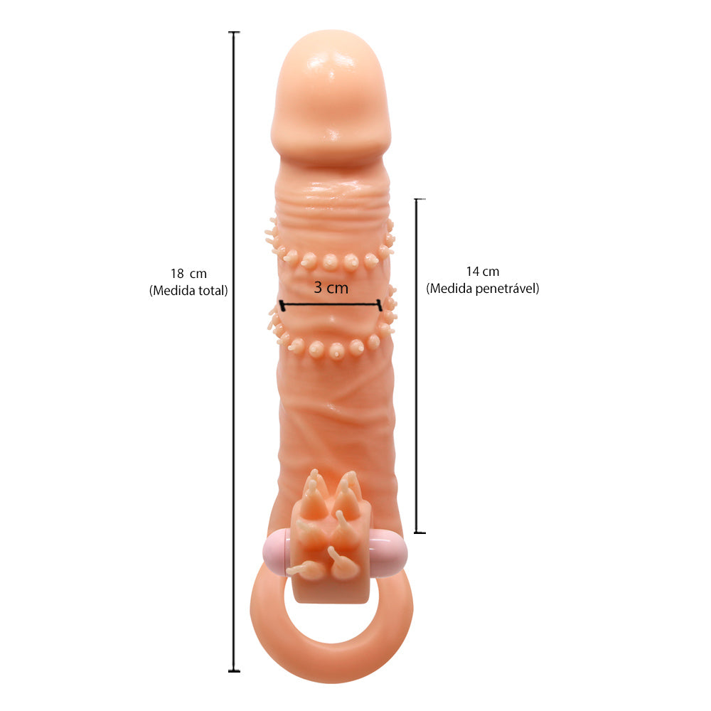 Capa Peniana com Anel e Vibrador - Connor - Pretty Love