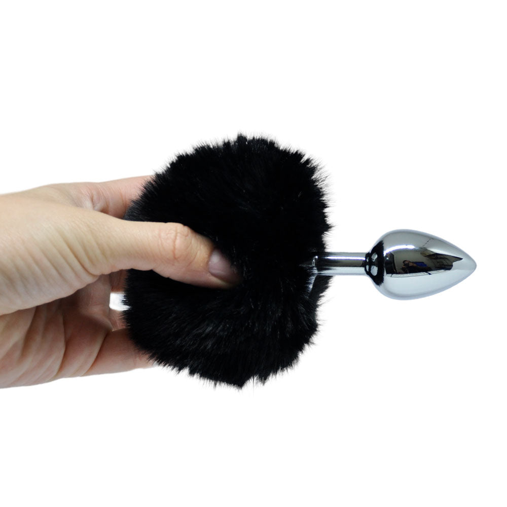 Plug Anal em Metal com Pompom - P