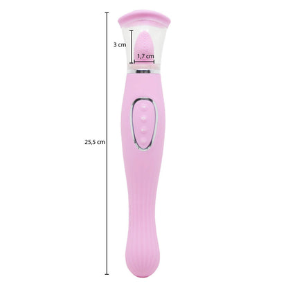 Vibrador Duplo com Penetrador Vaginal e Simulador de Sexo Oral