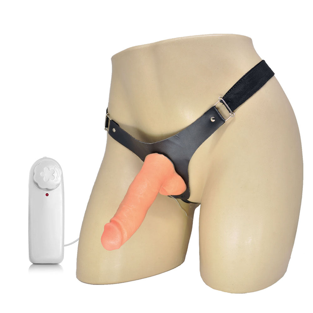 Cinta Peniana com Pênis Gostosão em Cyberskin com Vibro 16 cm x 4 cm