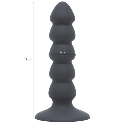 Plug Anal em Silicone com Base com Ventosa 14 cm x 3 cm - ALGER - S-hande