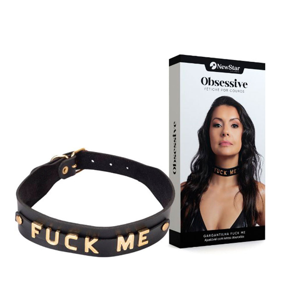 Gargantilha Luxuosa Fuck Me Dourado