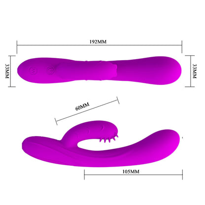 Vibrador com Estimulador Clitoriano e Saliências Pretty Love Harry