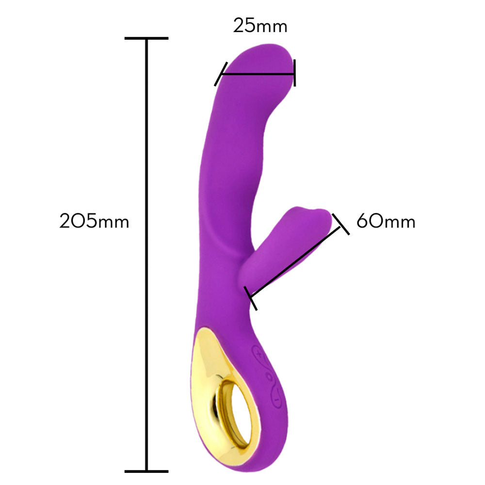 Vibrador Duplo Estimulador de Ponto G e Clitóris com Alça - Sex Angel