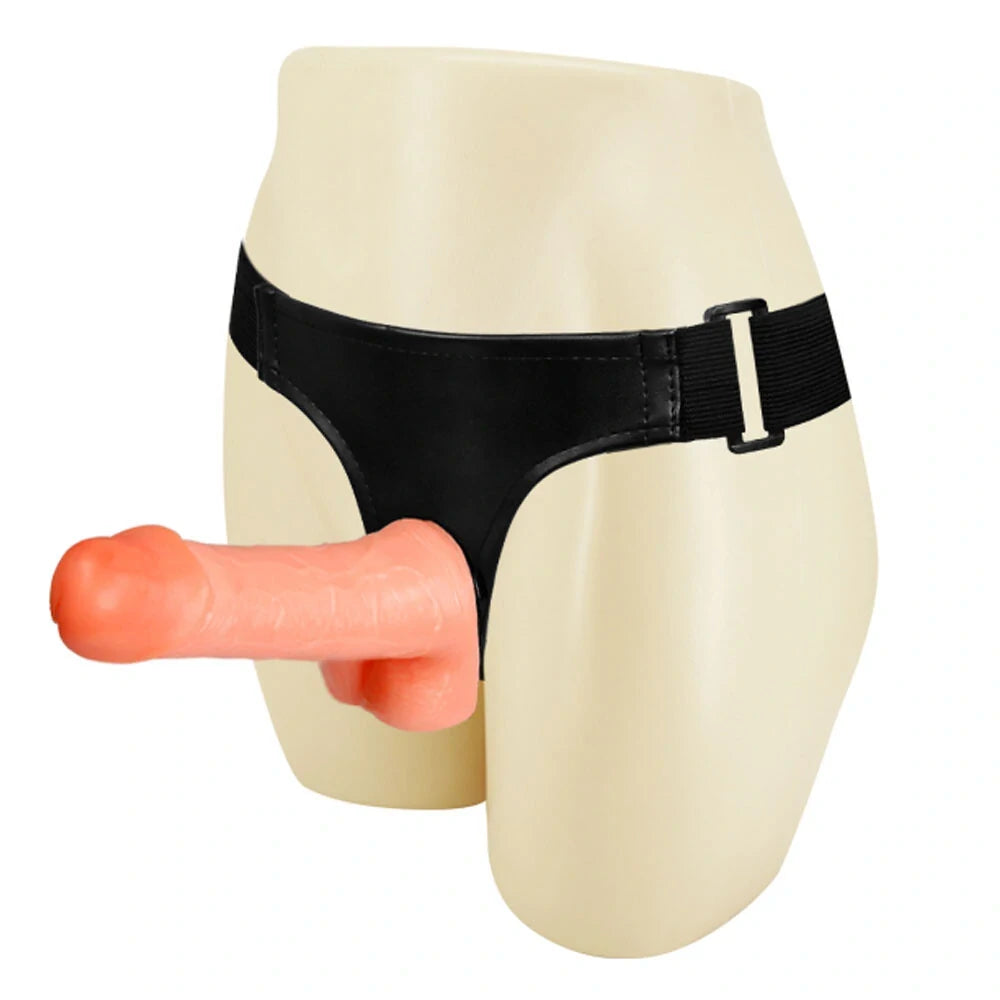 Cinta Peniana Reforçada com Pênis Realístico em Silicone 18,5 x 4 cm