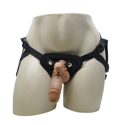 Cinta Peniana Prótese em Silicone e Estimulador de Clitóris com Vibro- Mars Dildo