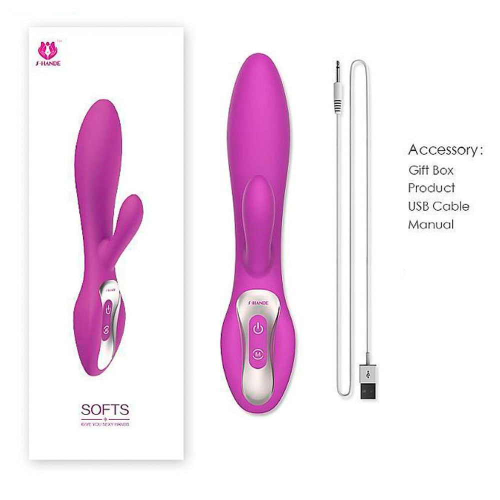 Estimulador de Ponto G e Clitóris Recarregável- Softs - S-Hande