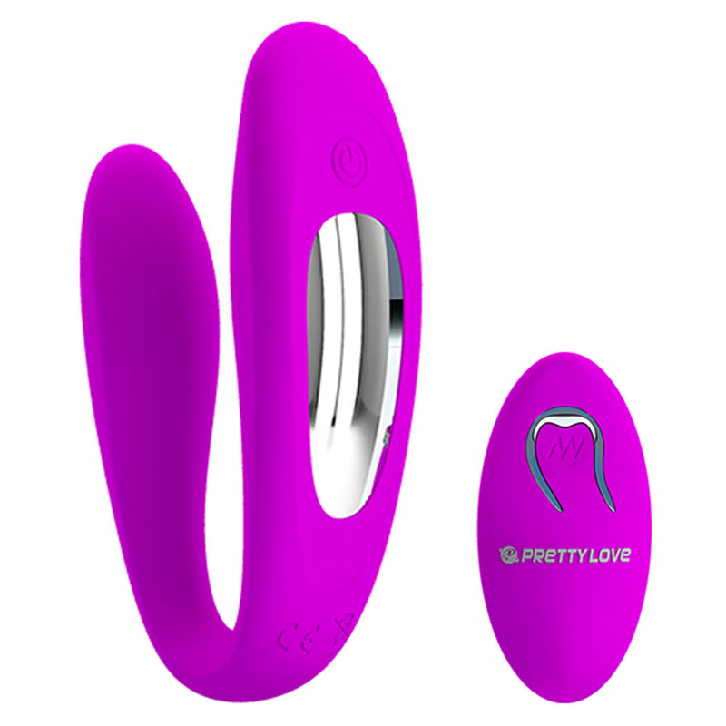 Vibrador Para Casal com 12 Modos de Vibração e Controle Wireless 10 x 5,5 cm - Pretty Love Letitia
