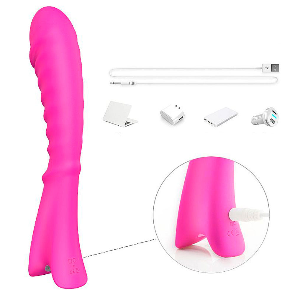 Penetrador Vibratório em Silicone Aveludado Recarregável 20 cm x 3,5 cm