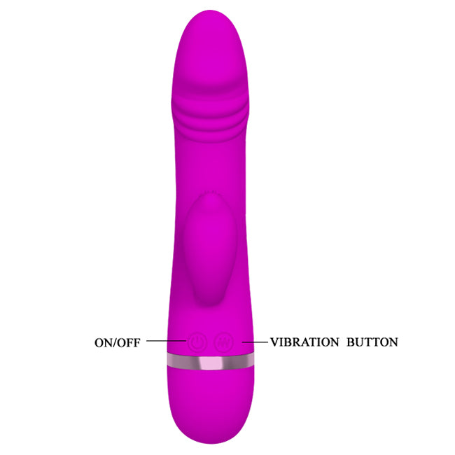 Vibrador de Silicone David com Plug Lateral 19,5 cm x 3,5 cm - Coleção Pretty Love
