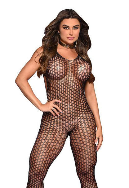Bodystocking Macacão com Costas Abertas