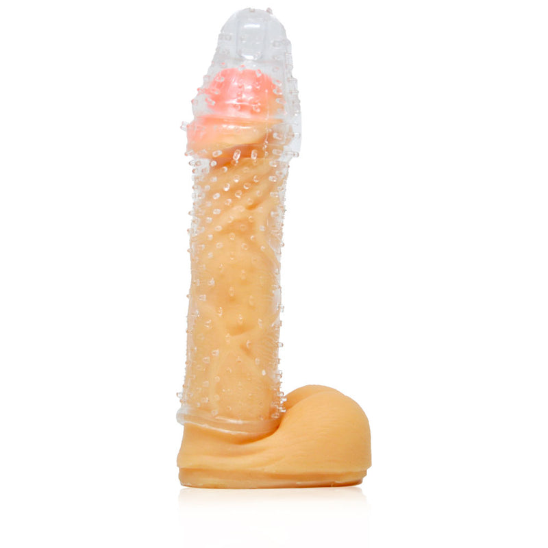 Capa Peniana Transparente com Cerdas Massageadoras 14,5 cm x 3,5 cm
