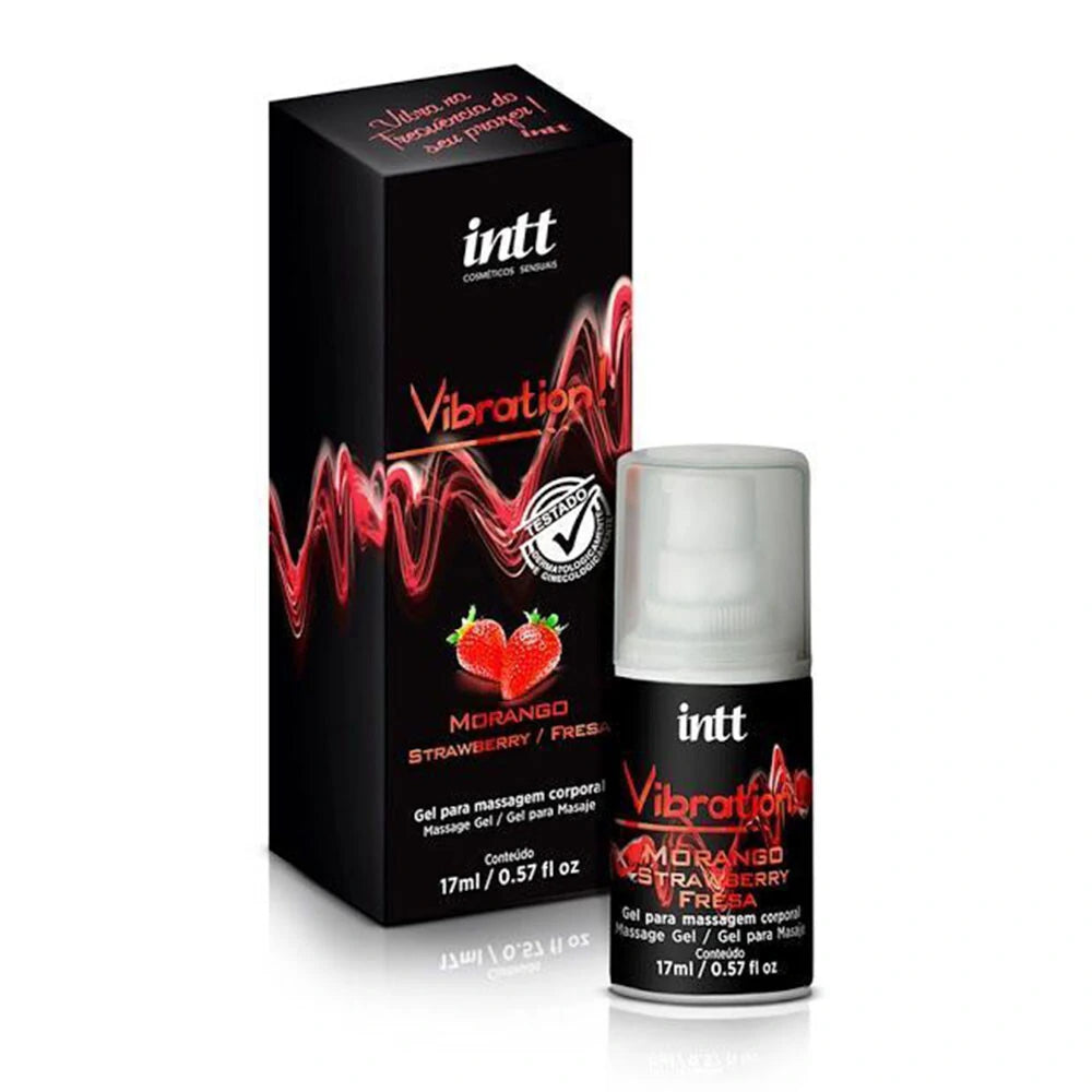 Vibration morango excitante beijável