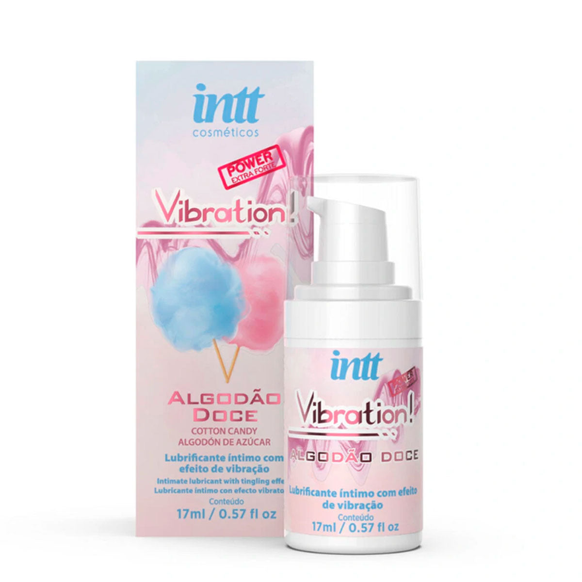 Lubrificante Íntimo com Efeito de Vibração - Intt Vibration Power Algodão Doce