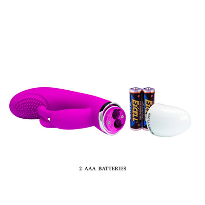 Vibrador Rabbit com Estimulador de Clitóris e Microcerdas - Pretty Love Christ