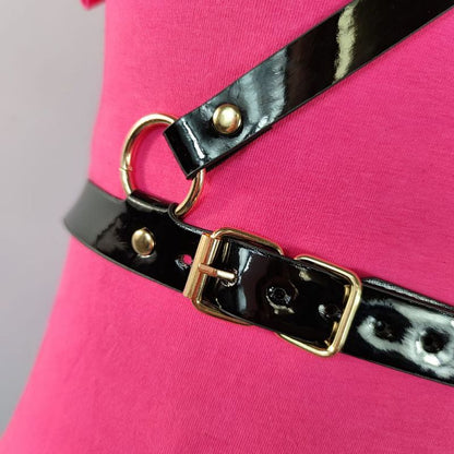 Conjunto Harness com Top e Calcinha em Couro