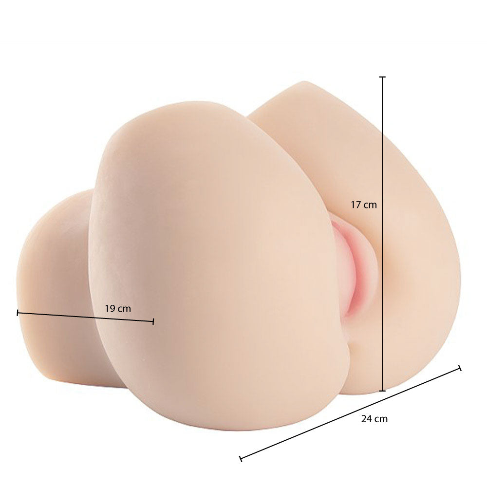 Masturbador Masculino 2 Orifícios em Meio Corpo Vagina e Ânus Cyberskin 5 Kg