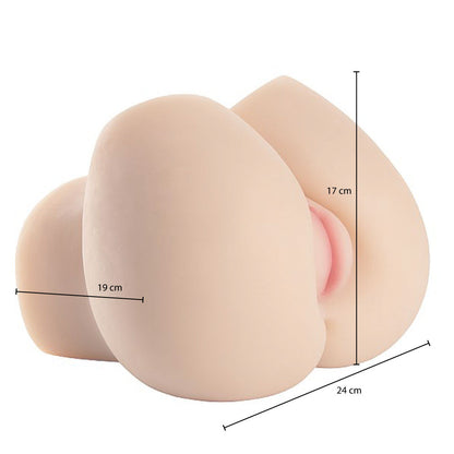 Masturbador Masculino 2 Orifícios em Meio Corpo Vagina e Ânus Cyberskin 5 Kg