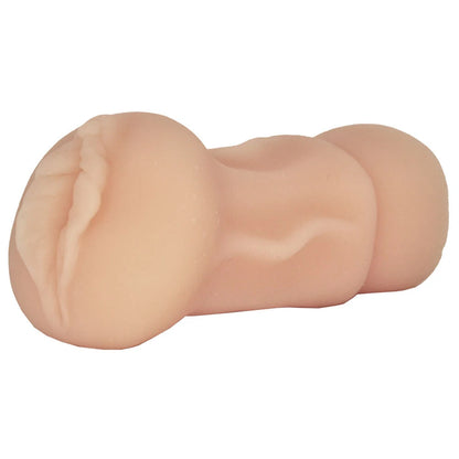 Masturbador Formato Vagina com Lábios Texturizados em Cyberskin 14 cm x 4,5 cm