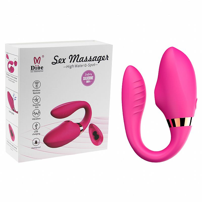 Vibrador de Casal com Pulsação Dibe II com 7 Modos de Vibração