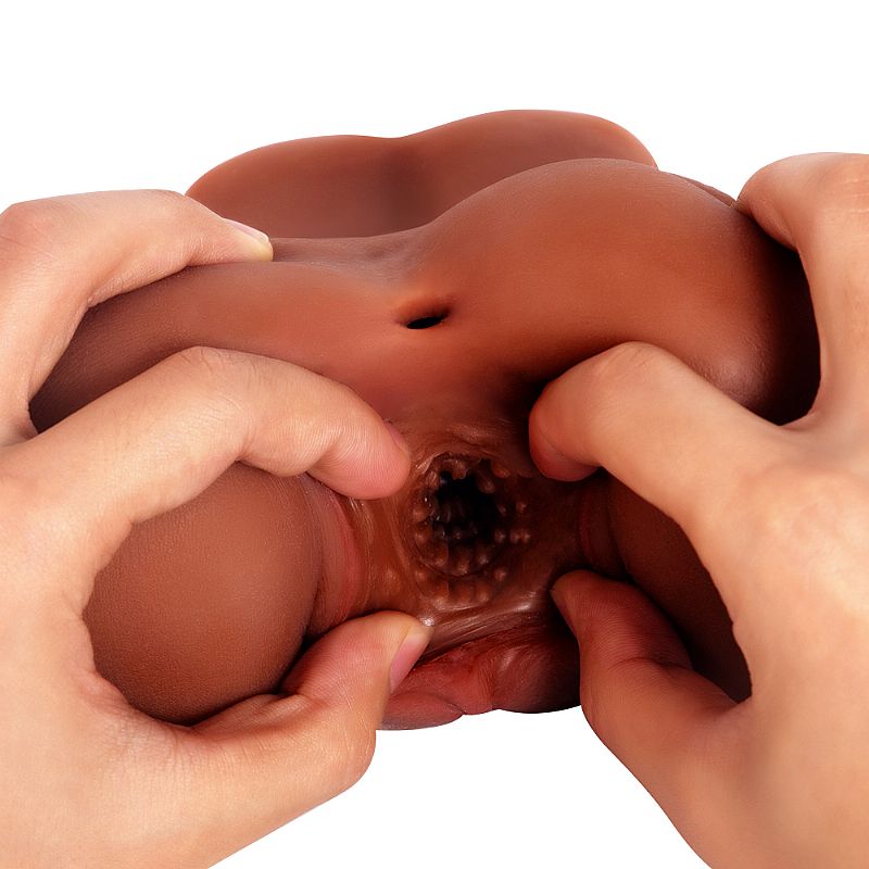 Bunda com Vagina e Ânus Masturbador Masculino Pequeno Realístico- Mulato