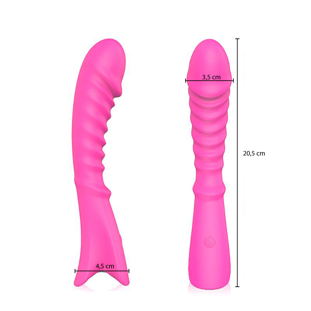 Penetrador Vibratório em Silicone Aveludado Recarregável 20 cm x 3,5 cm