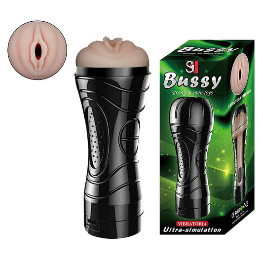 Masturbador Vagina em Cyberskin com Vibrador - Mini Lanterna 20,4 x 7,8cm