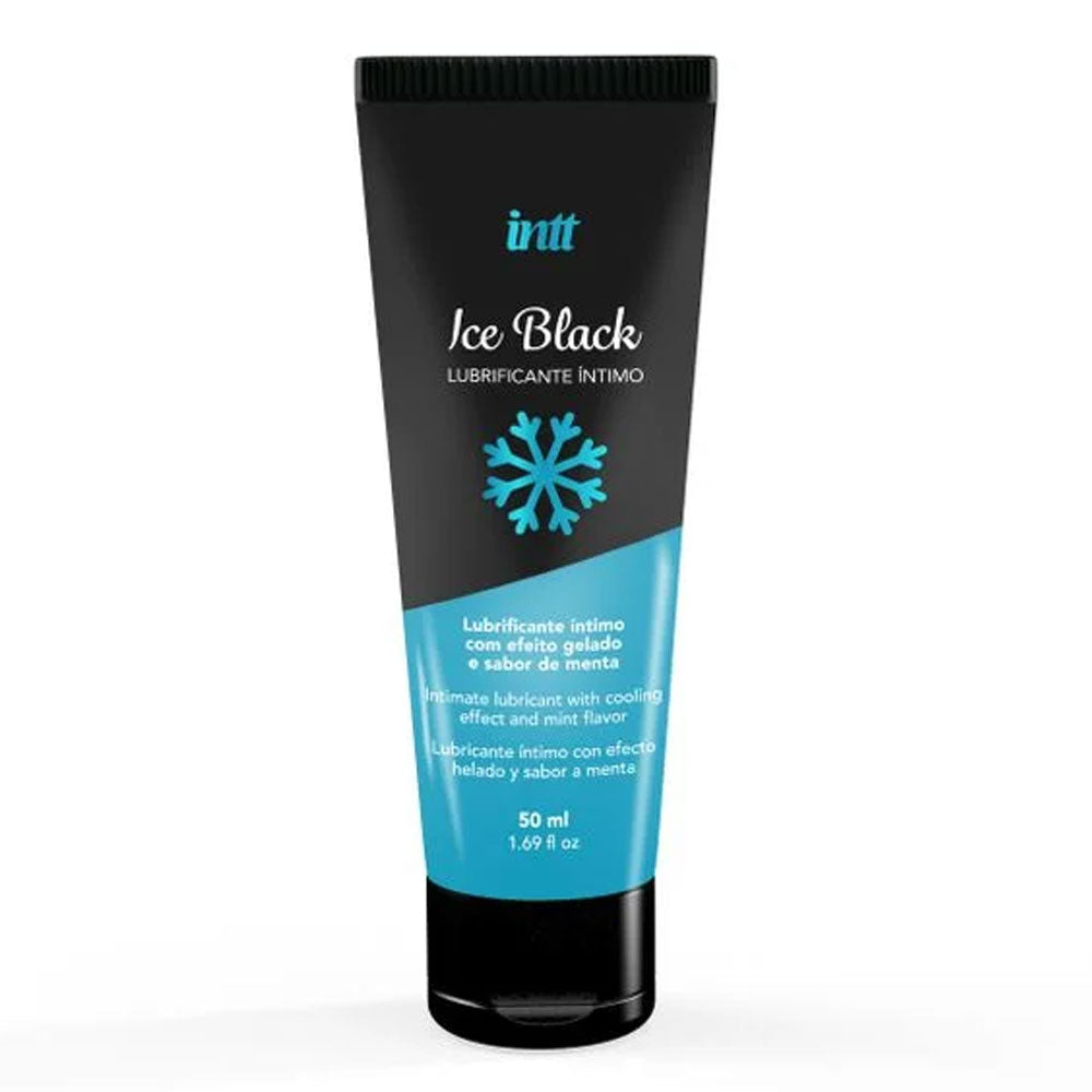 gel lubrificante intimo com efeito gelado ice black intt