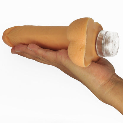 Prótese Sensual com Escroto e Vibro Multivelocidade 18 cm x 4 cm