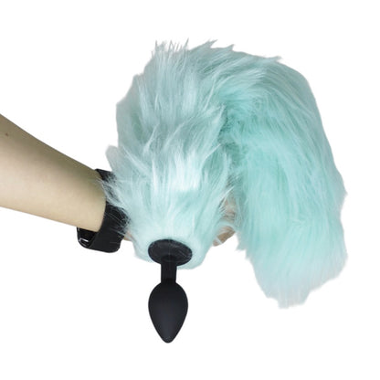 Plug Anal em Silicone com Cauda e Led 7 cm x 3 cm