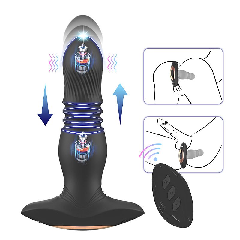Plug Anal com Vibro - Vai e vem - Roy-RCT - SI