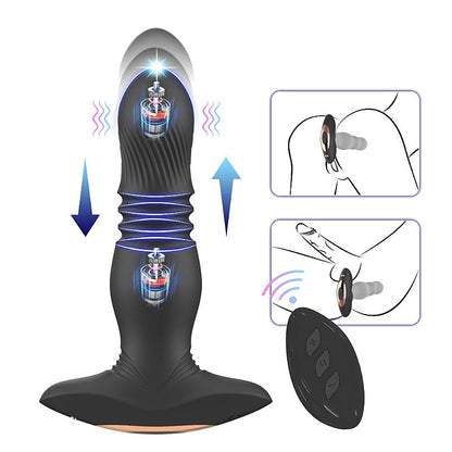 Plug Anal com Vibro - Vai e vem - Roy-RCT - SI
