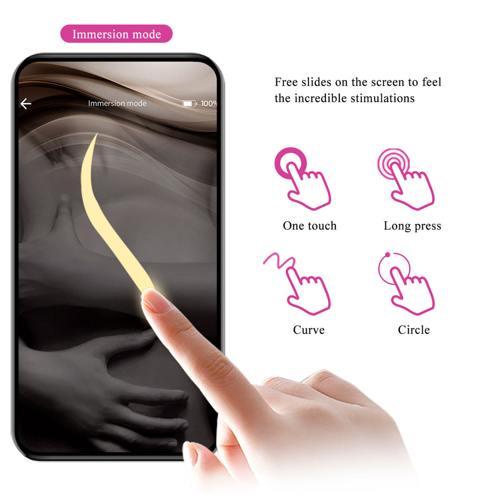Vibrador Duplo para Casal August À longa distância App Pretty Love