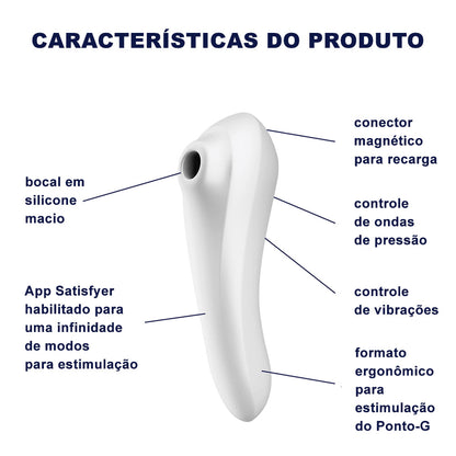 Estimulador de Clitóris 2 em 1 Satisfyer Dual Pleasure Recarregável