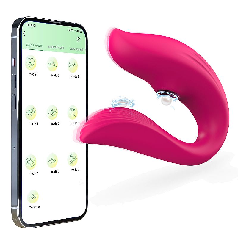 Vibrador de Casal com Pulsação Abdul- À Longa distância - APP