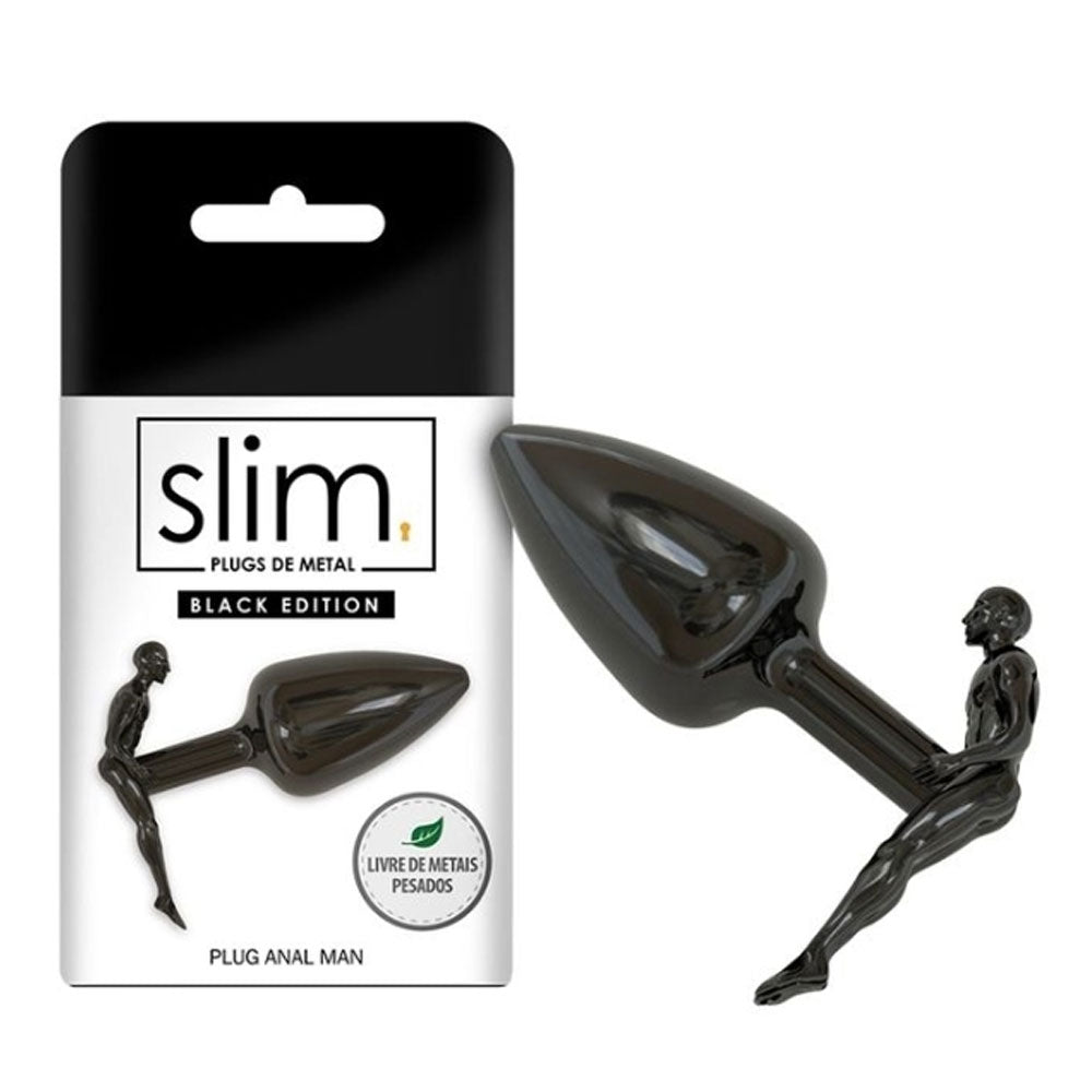 Plug Anal Man Slim Black de Metal 8,19 cm x 3 cm