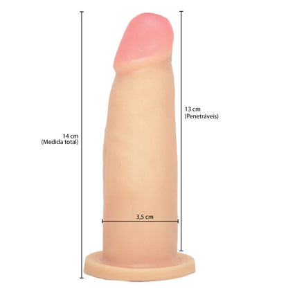 Cinta Peniana com Dildo em Silicone Small 14 x 3,5 cm