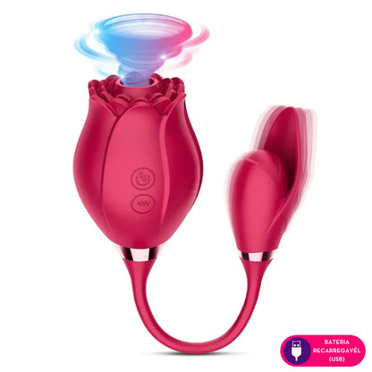 Estimulador clitoriano duplo flower