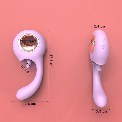 Vibrador de Ponto G com Língua Estimuladora - Woo - S-hande