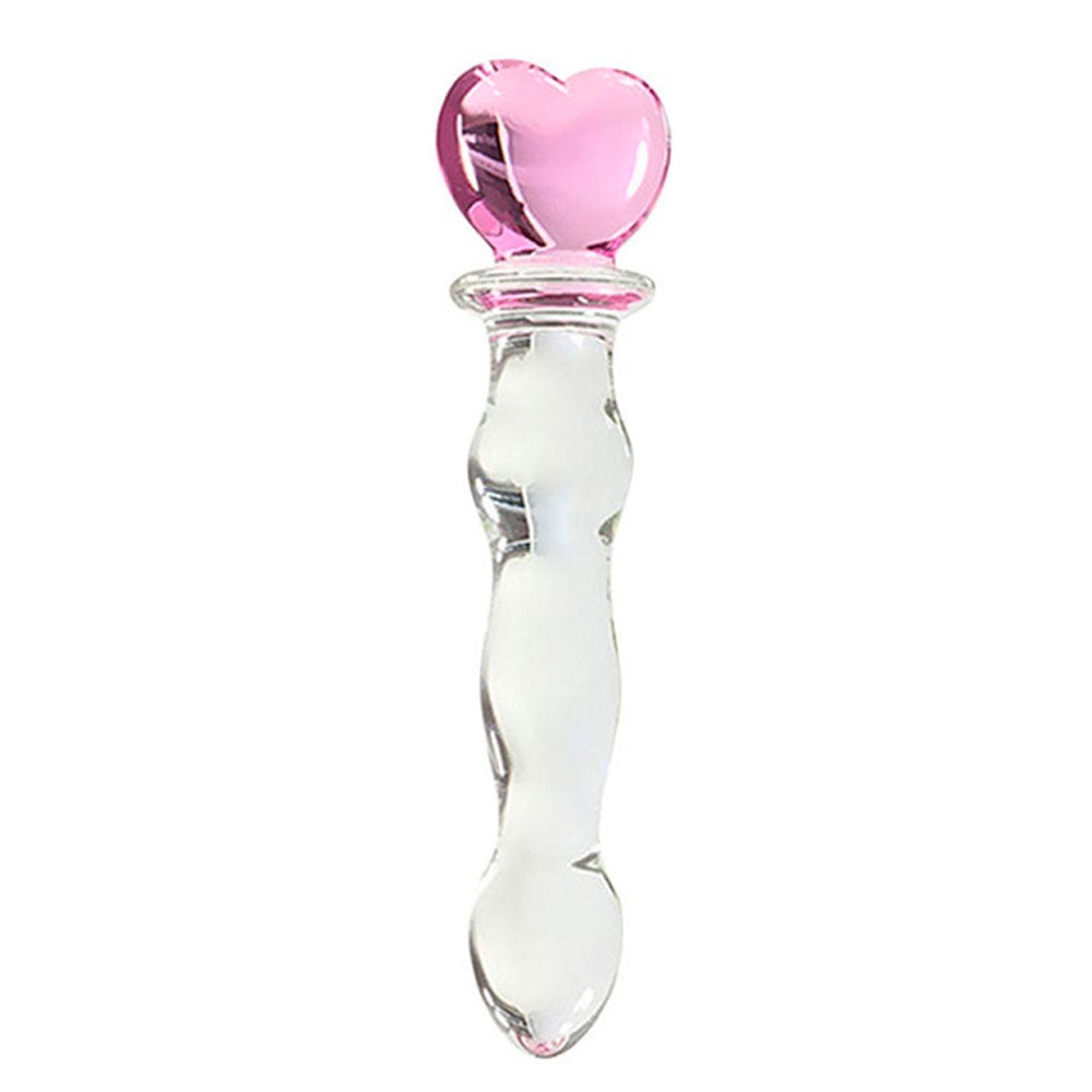 Plug de Vidro com Ornamento na Base