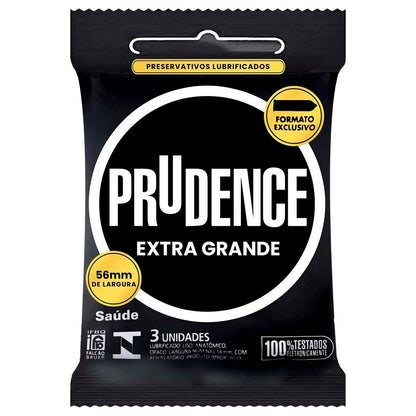 Preservativo Extra Grande Prudence com 3 Unidades